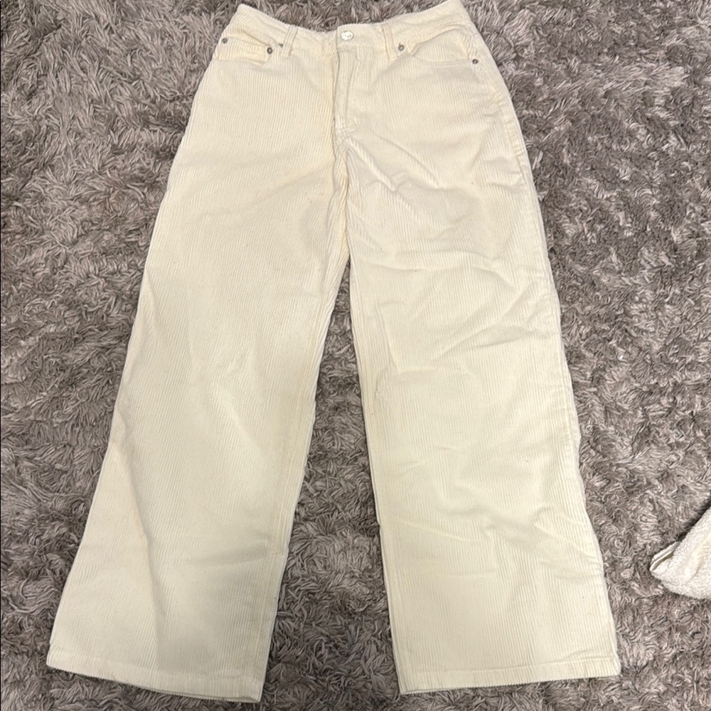 Women's Cream Corduroy Jeans